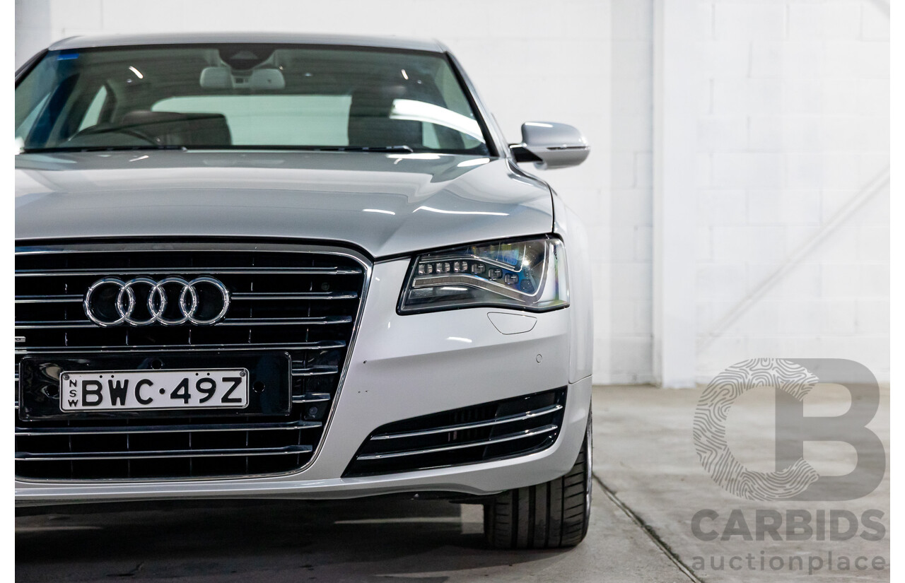 4/2011 Audi A8 L 4.2 TDI Quattro 4H 4d Sedan Ice Silver Metallic Twin Turbo Diesel V8 4.1L