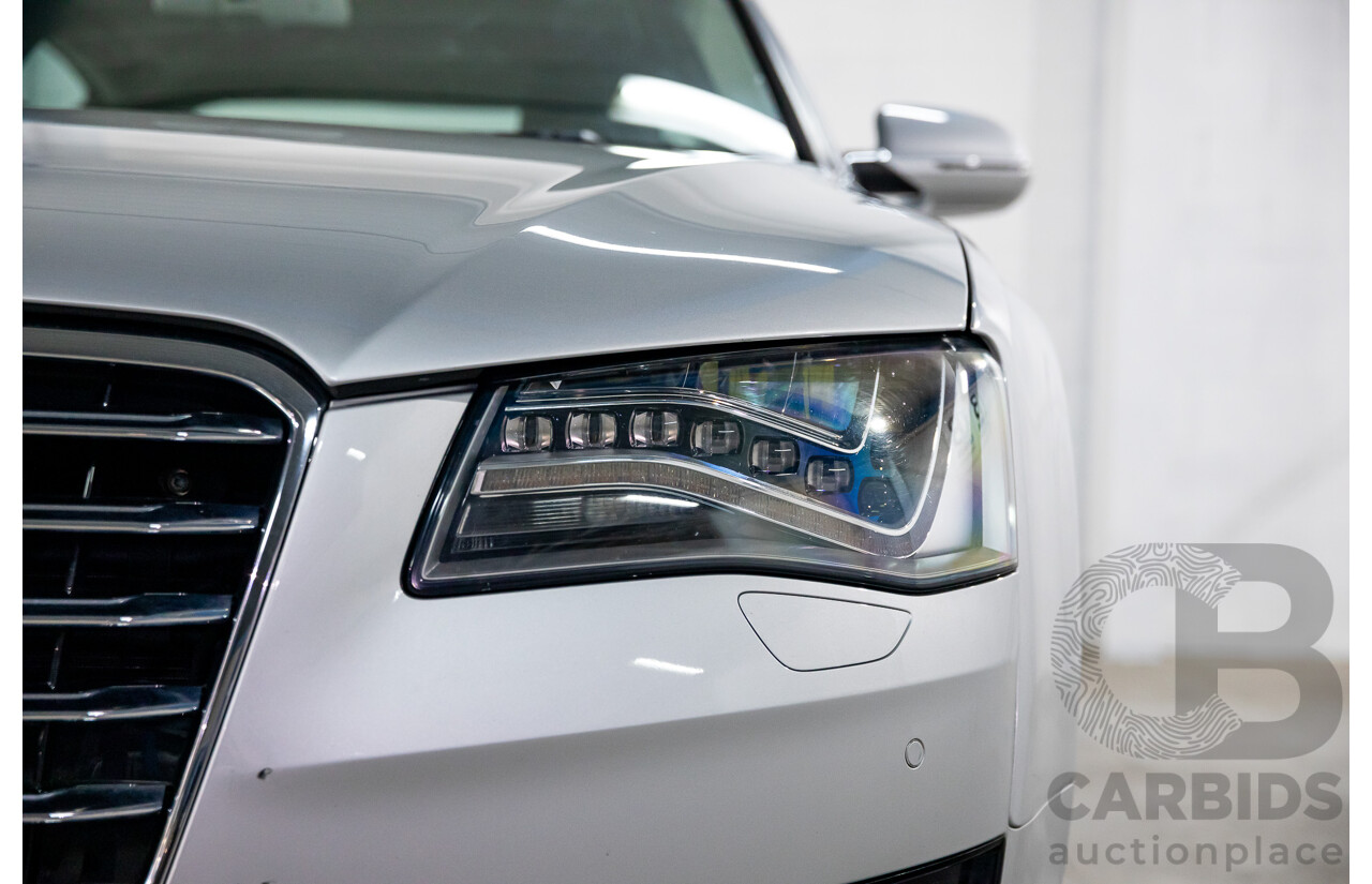 4/2011 Audi A8 L 4.2 TDI Quattro 4H 4d Sedan Ice Silver Metallic Twin Turbo Diesel V8 4.1L