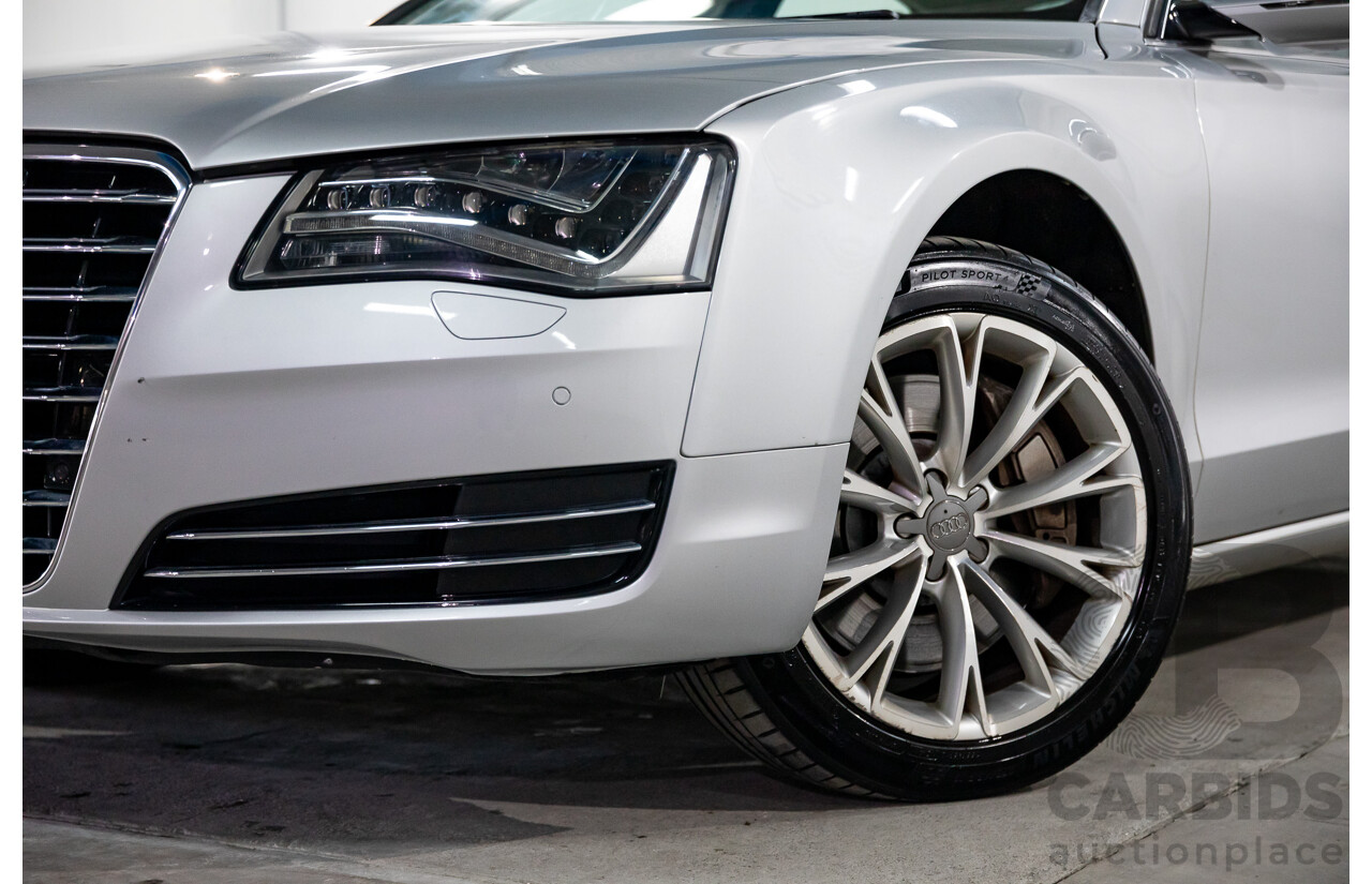 4/2011 Audi A8 L 4.2 TDI Quattro 4H 4d Sedan Ice Silver Metallic Twin Turbo Diesel V8 4.1L