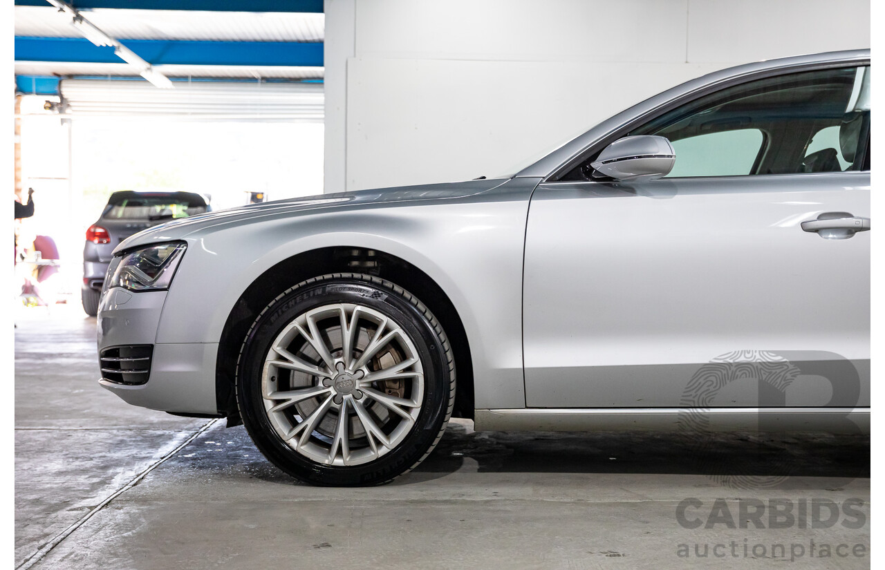 4/2011 Audi A8 L 4.2 TDI Quattro 4H 4d Sedan Ice Silver Metallic Twin Turbo Diesel V8 4.1L