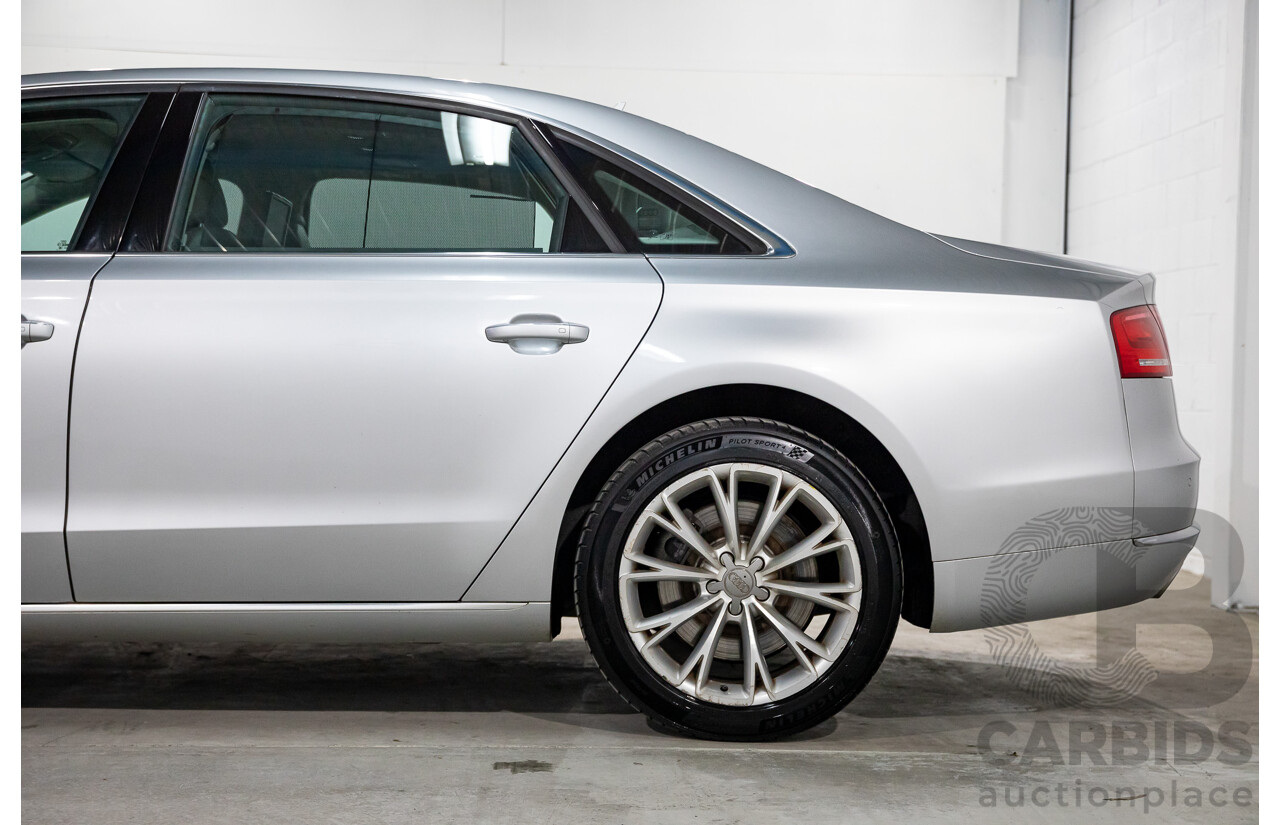 4/2011 Audi A8 L 4.2 TDI Quattro 4H 4d Sedan Ice Silver Metallic Twin Turbo Diesel V8 4.1L