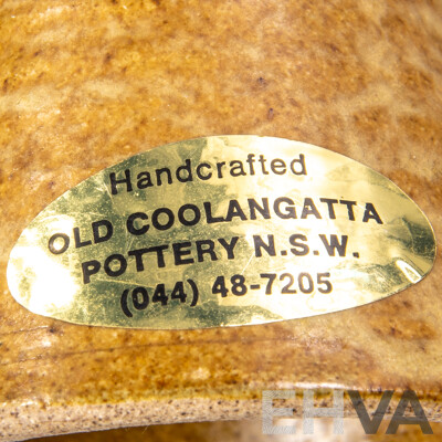 Collection Vintage Australian Studio Pottery Including Goblet by Old Coolangatta Pottery, Mug by Taggerty Pottery, Two Vases Signed Gough to Base and More