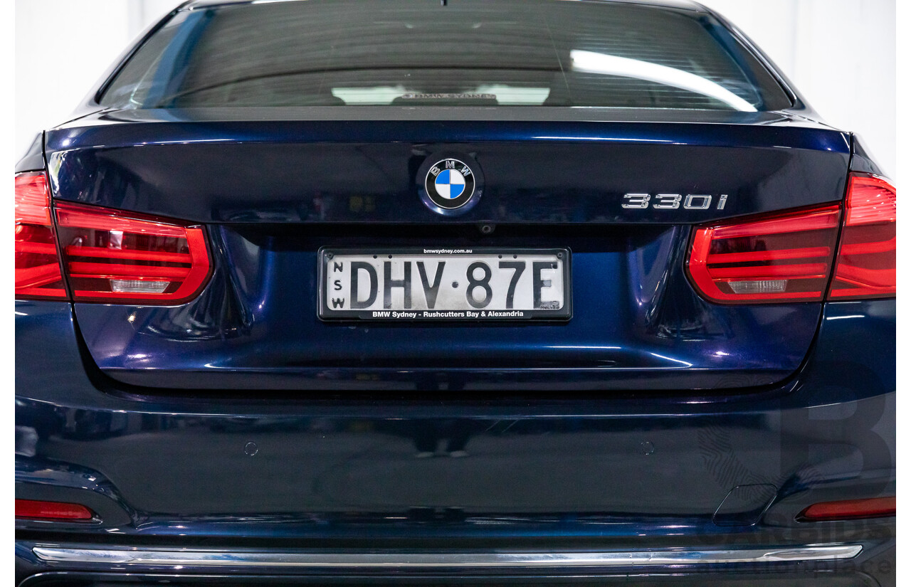 08/2016 BMW 330i Luxury Line (RWD) F30 LCI 4d Sedan Imperial Blue Brilliant Effect Metallic Turbo 2.0L