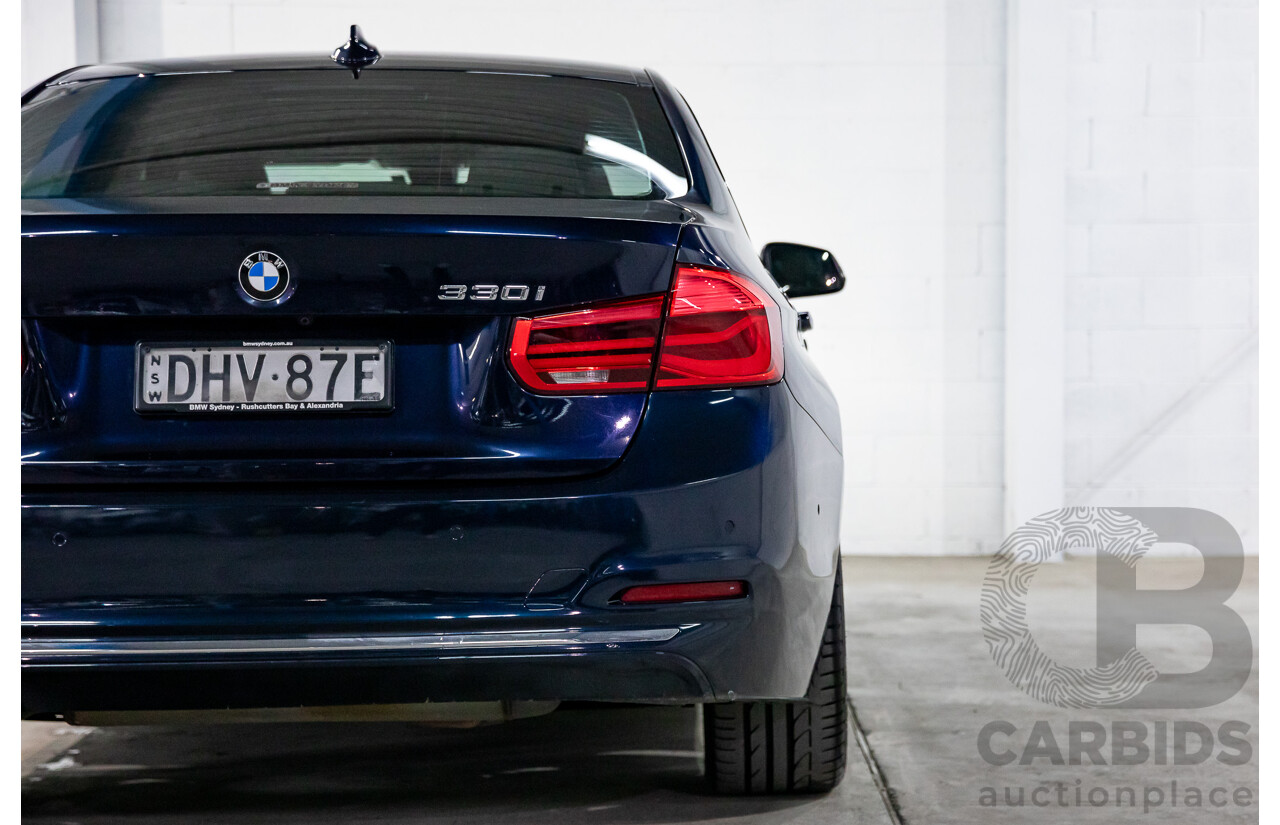 08/2016 BMW 330i Luxury Line (RWD) F30 LCI 4d Sedan Imperial Blue Brilliant Effect Metallic Turbo 2.0L