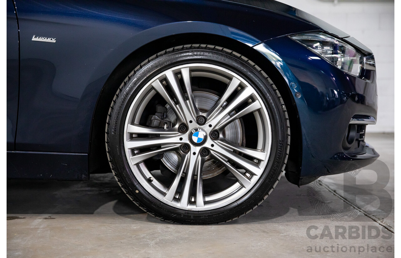 08/2016 BMW 330i Luxury Line (RWD) F30 LCI 4d Sedan Imperial Blue Brilliant Effect Metallic Turbo 2.0L