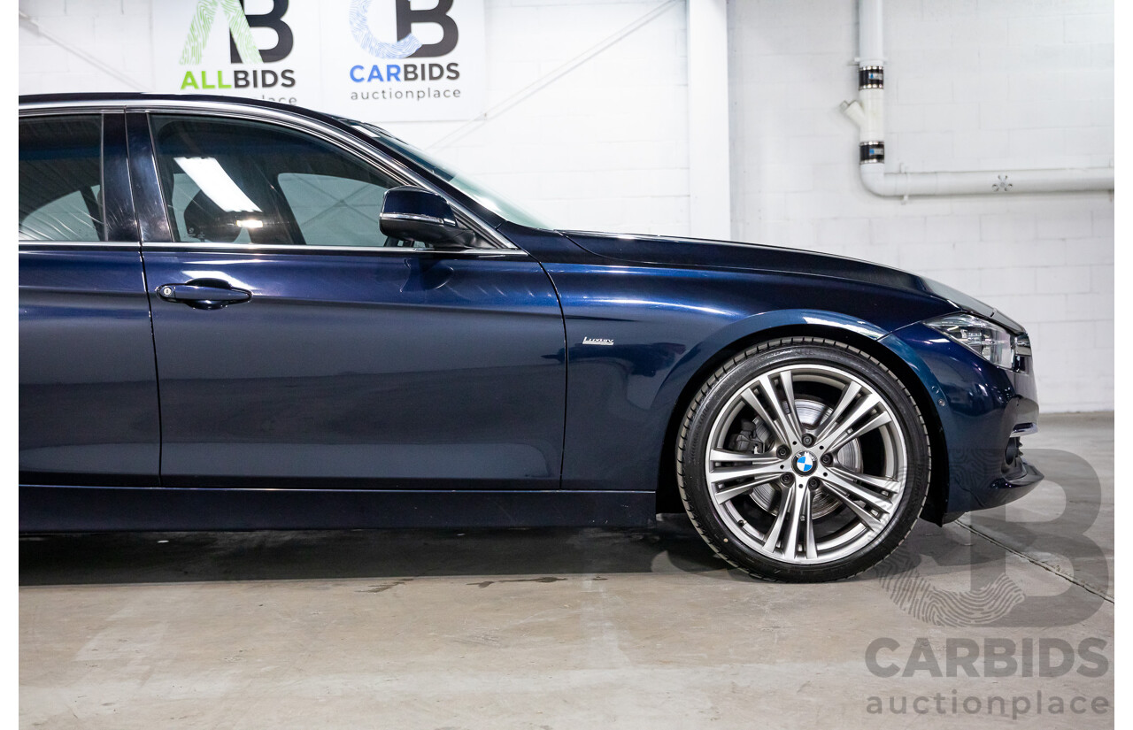 08/2016 BMW 330i Luxury Line (RWD) F30 LCI 4d Sedan Imperial Blue Brilliant Effect Metallic Turbo 2.0L