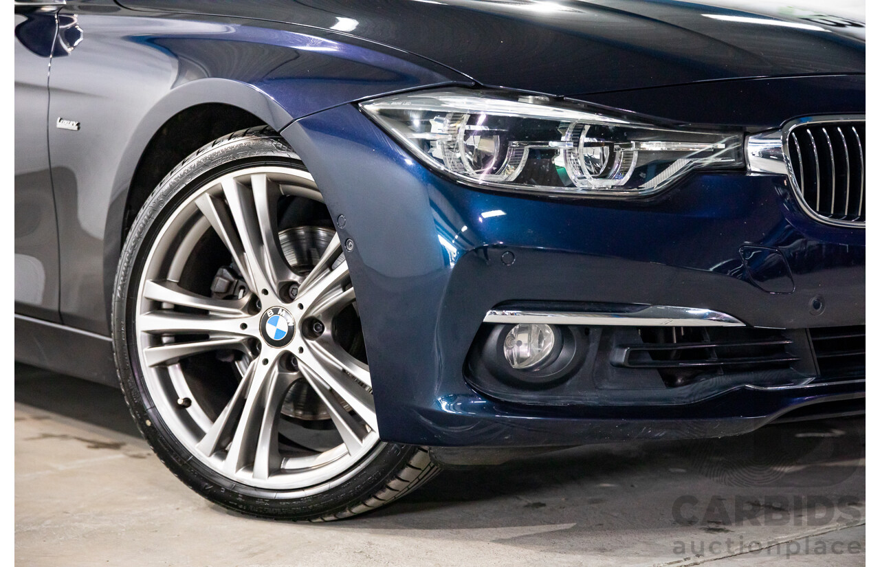 08/2016 BMW 330i Luxury Line (RWD) F30 LCI 4d Sedan Imperial Blue Brilliant Effect Metallic Turbo 2.0L