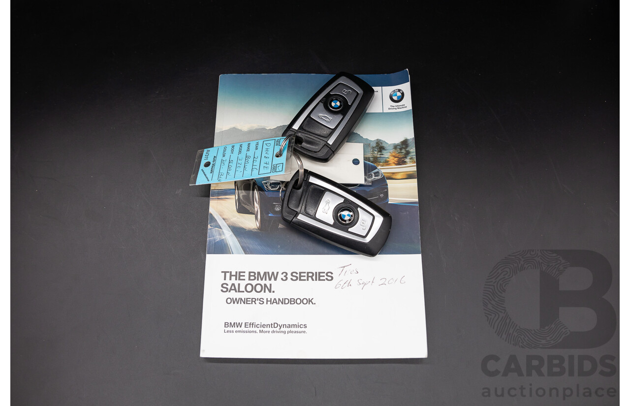 08/2016 BMW 330i Luxury Line (RWD) F30 LCI 4d Sedan Imperial Blue Brilliant Effect Metallic Turbo 2.0L