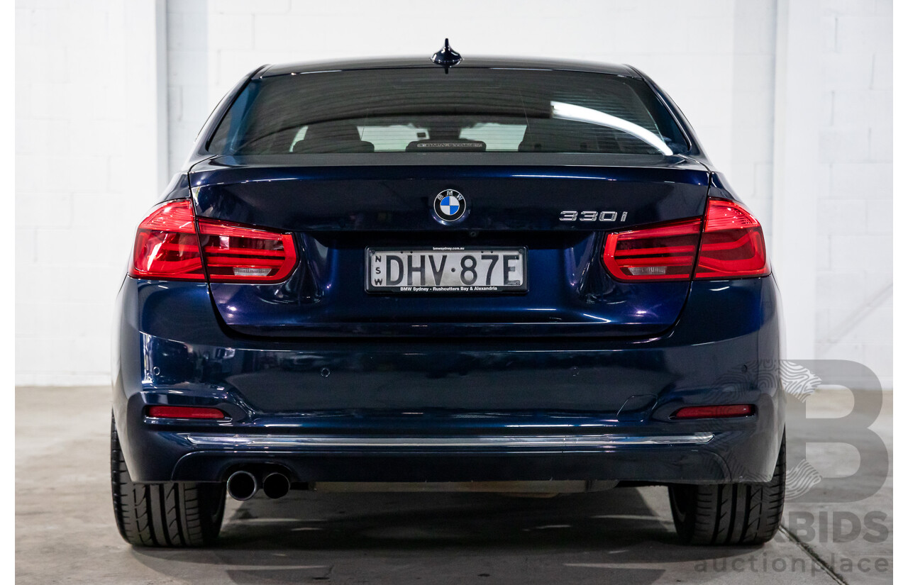 08/2016 BMW 330i Luxury Line (RWD) F30 LCI 4d Sedan Imperial Blue Brilliant Effect Metallic Turbo 2.0L