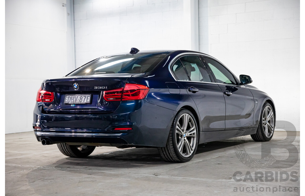 08/2016 BMW 330i Luxury Line (RWD) F30 LCI 4d Sedan Imperial Blue Brilliant Effect Metallic Turbo 2.0L