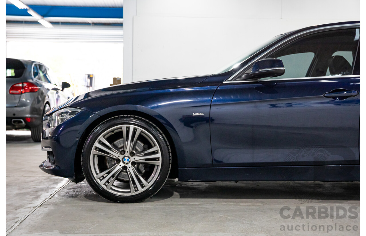 08/2016 BMW 330i Luxury Line (RWD) F30 LCI 4d Sedan Imperial Blue Brilliant Effect Metallic Turbo 2.0L