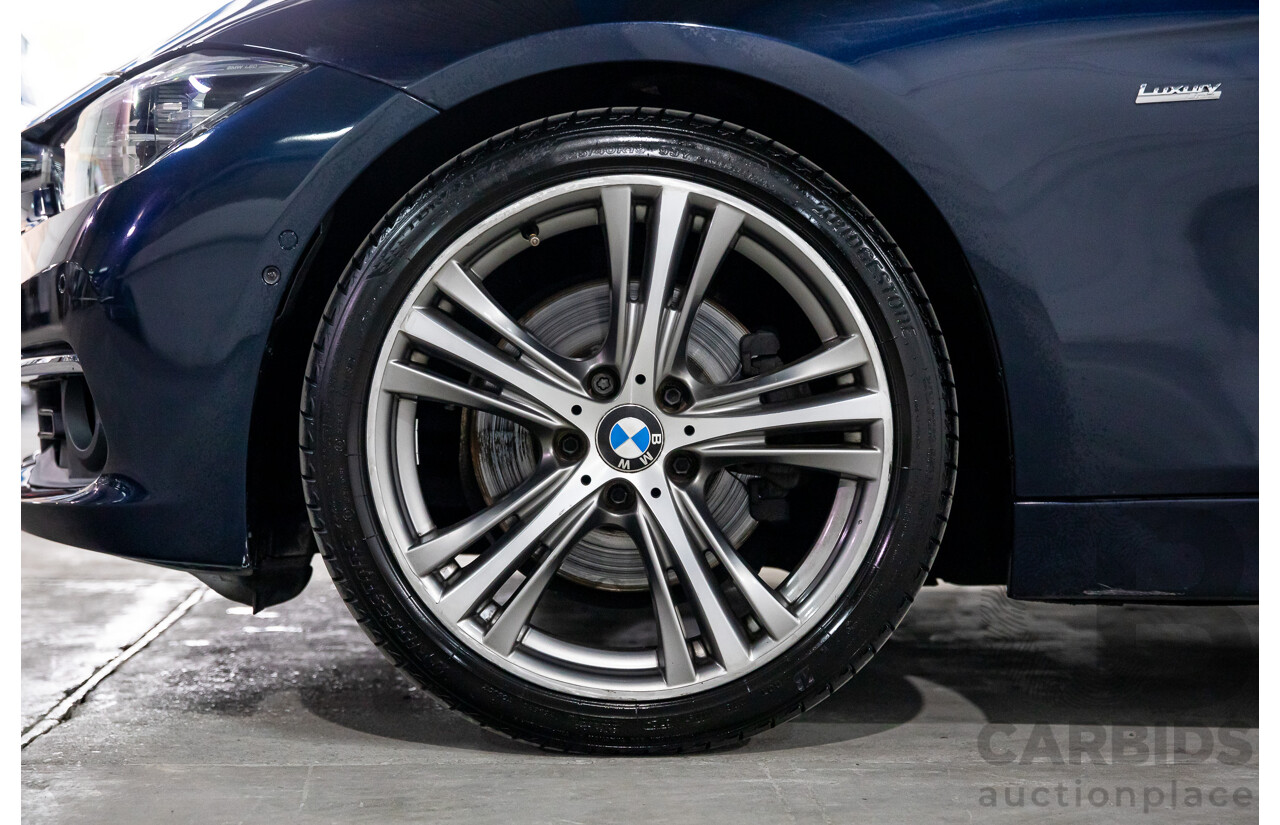 08/2016 BMW 330i Luxury Line (RWD) F30 LCI 4d Sedan Imperial Blue Brilliant Effect Metallic Turbo 2.0L