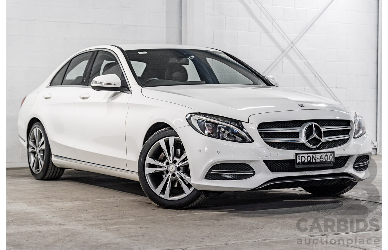 10/2014 Mercedes-Benz C200 205 4d Sedan Polar White Turbo 2.0L