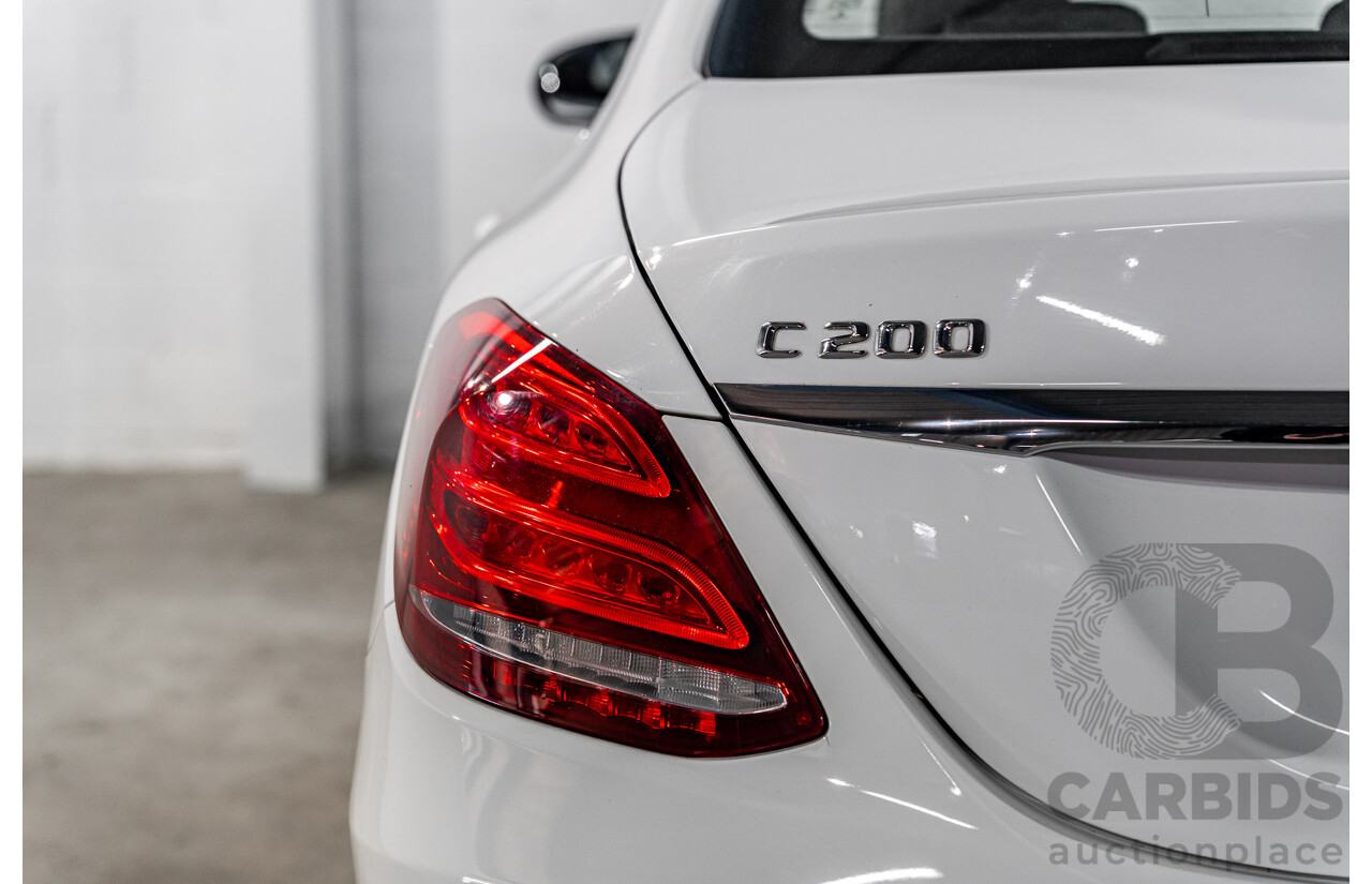 10/2014 Mercedes-Benz C200 205 4d Sedan Polar White Turbo 2.0L