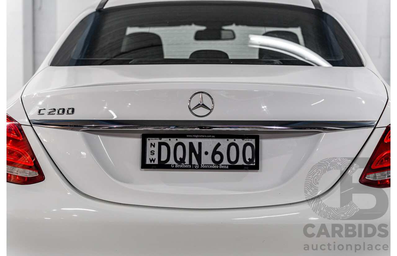10/2014 Mercedes-Benz C200 205 4d Sedan Polar White Turbo 2.0L