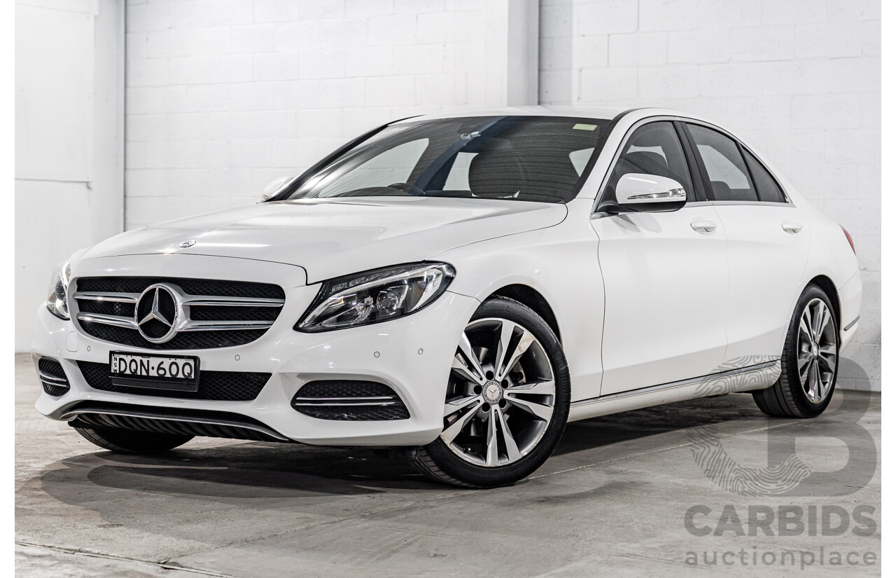 10/2014 Mercedes-Benz C200 205 4d Sedan Polar White Turbo 2.0L