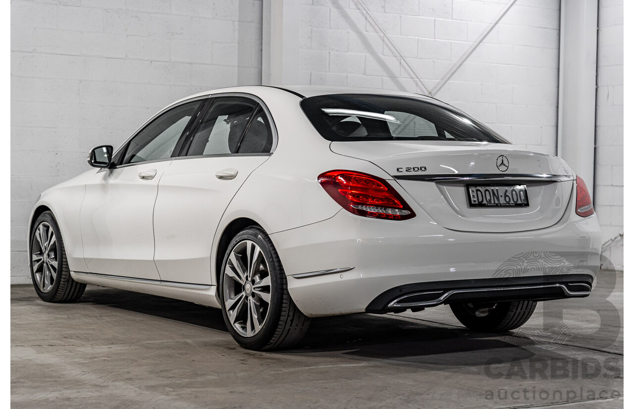 10/2014 Mercedes-Benz C200 205 4d Sedan Polar White Turbo 2.0L