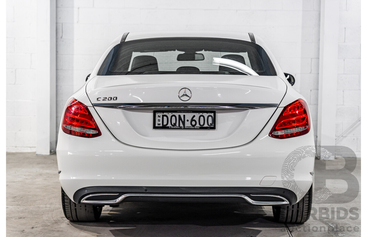 10/2014 Mercedes-Benz C200 205 4d Sedan Polar White Turbo 2.0L