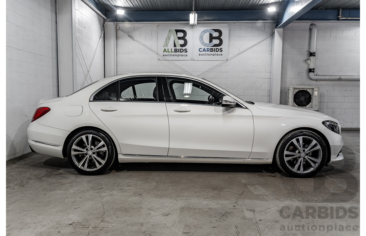 10/2014 Mercedes-Benz C200 205 4d Sedan Polar White Turbo 2.0L