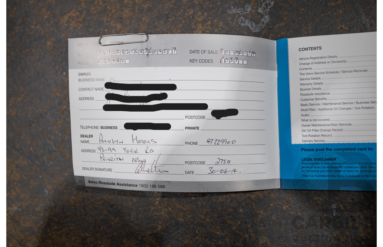 6/2014 Volvo XC60 D5 Luxury DZ (AWD) MY14 4d Wagon Savile Grey Metallic Twin Turbo 2.4L