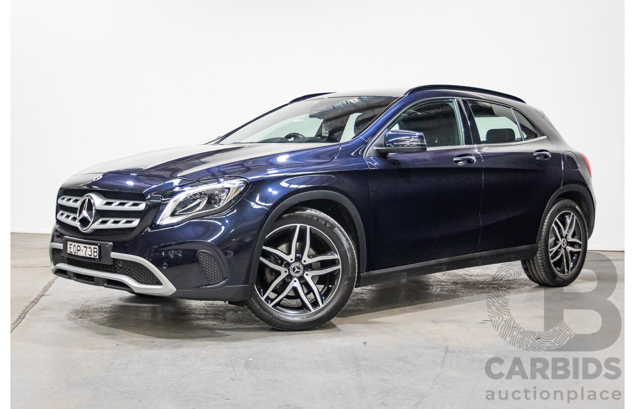 10/2018 Mercedes Benz GLA 180 X156 809MY 4d Wagon Cavansite Blue Metallic Turbo 1.6L
