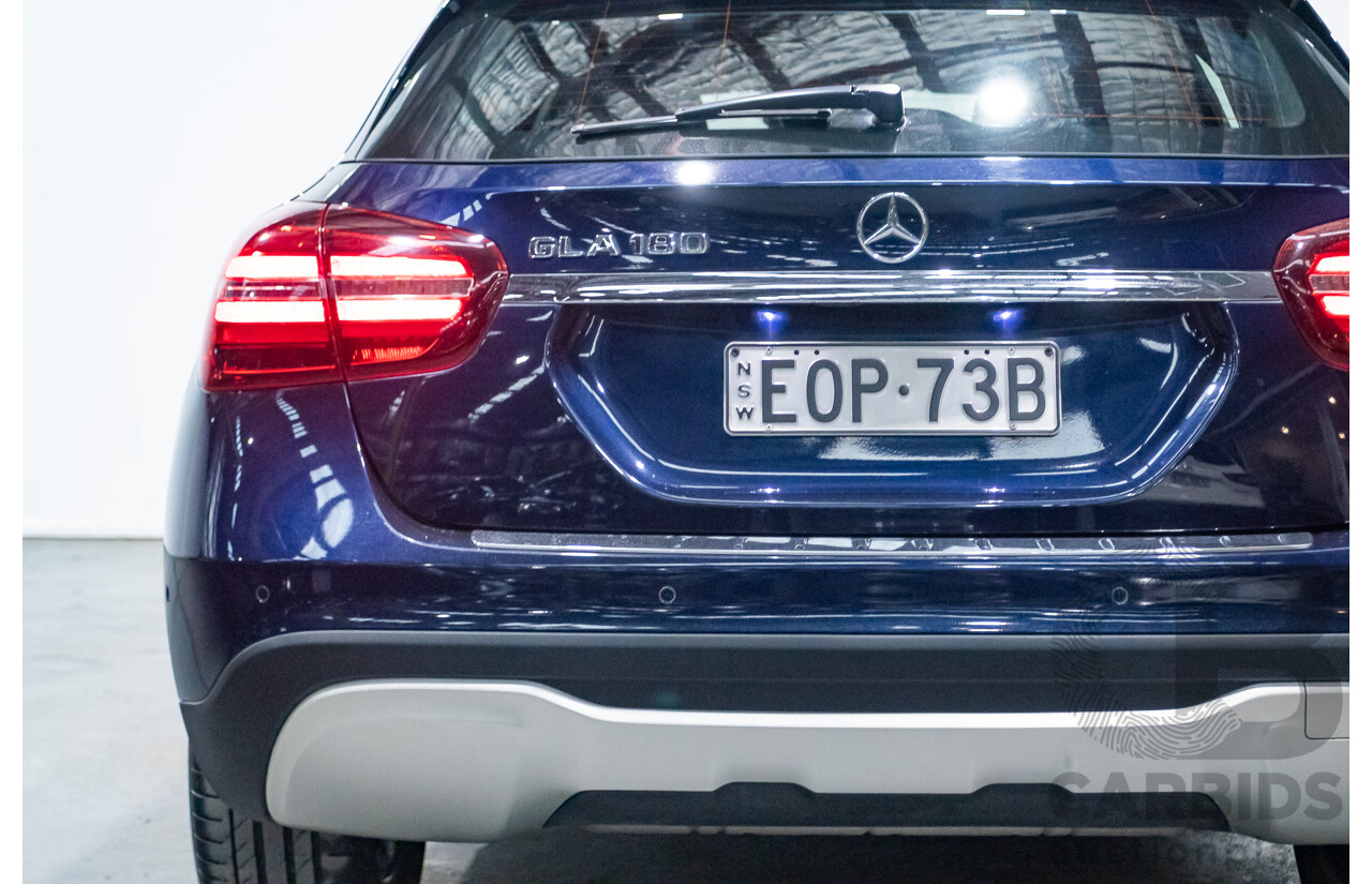 10/2018 Mercedes Benz GLA 180 X156 809MY 4d Wagon Cavansite Blue Metallic Turbo 1.6L