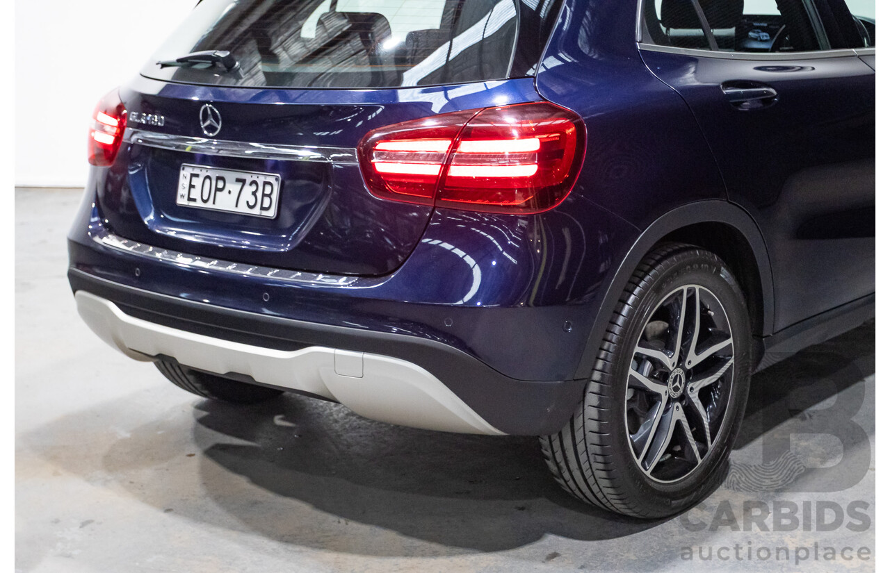 10/2018 Mercedes Benz GLA 180 X156 809MY 4d Wagon Cavansite Blue Metallic Turbo 1.6L