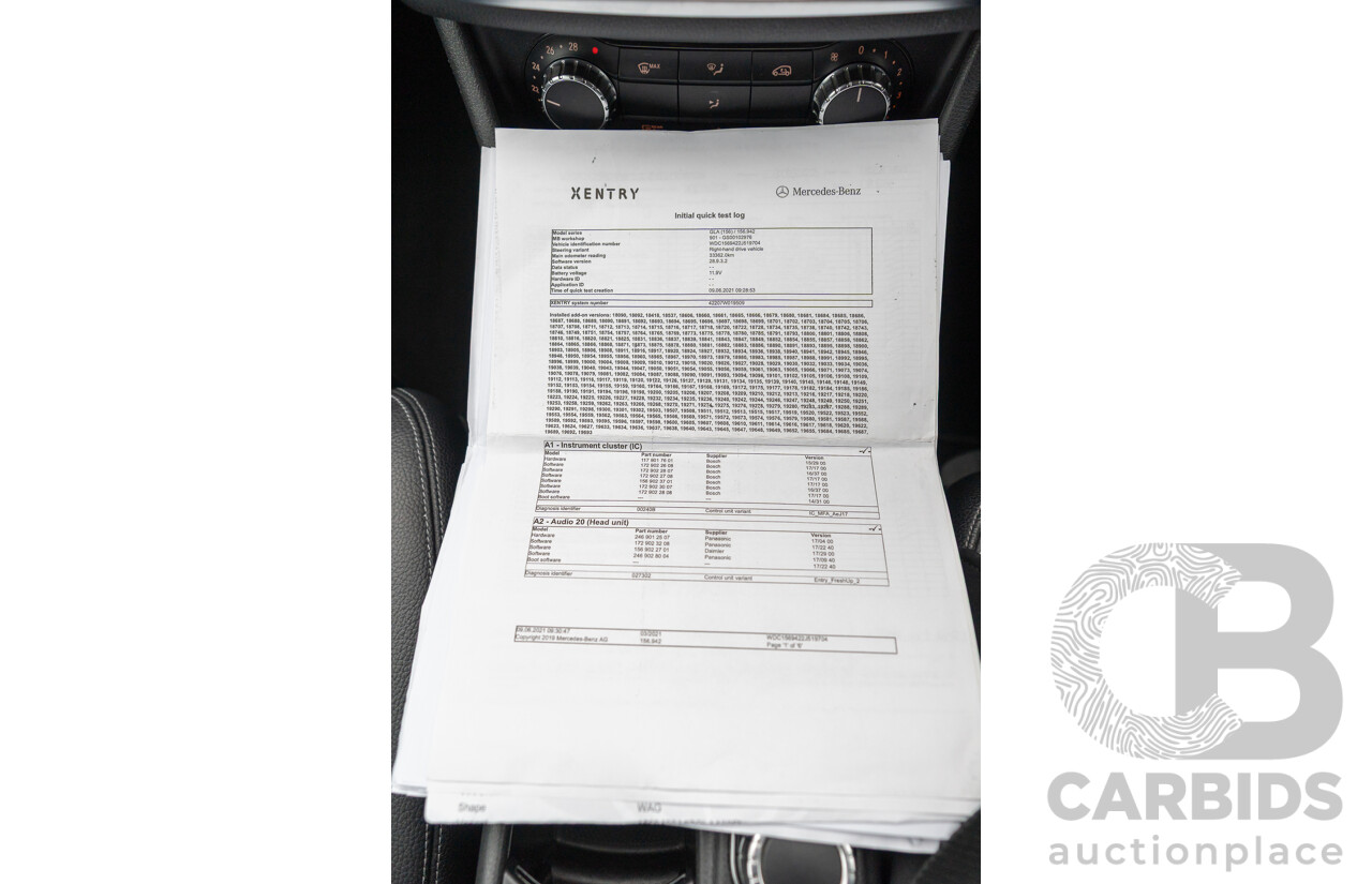 10/2018 Mercedes Benz GLA 180 X156 809MY 4d Wagon Cavansite Blue Metallic Turbo 1.6L