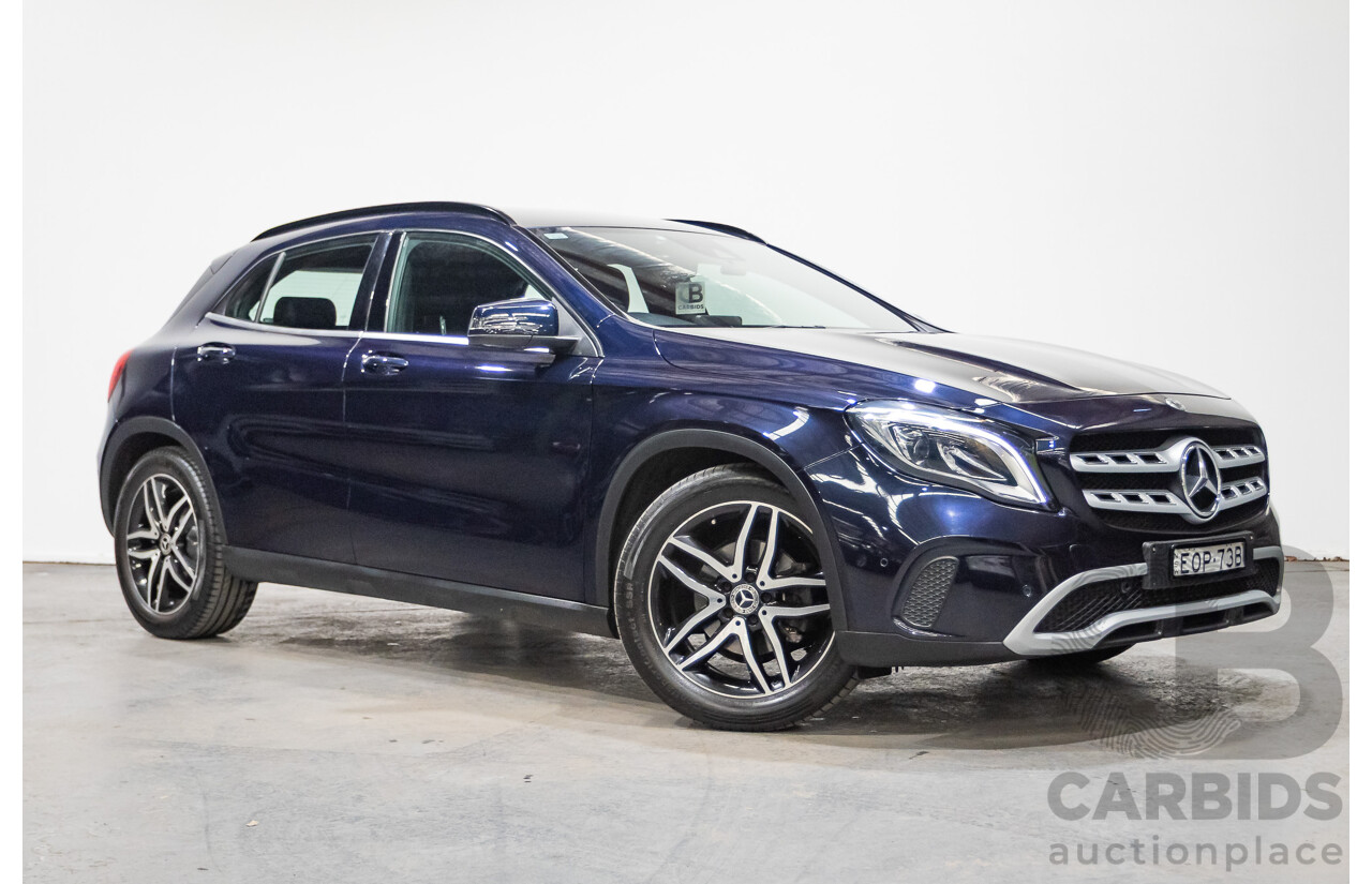10/2018 Mercedes Benz GLA 180 X156 809MY 4d Wagon Cavansite Blue Metallic Turbo 1.6L