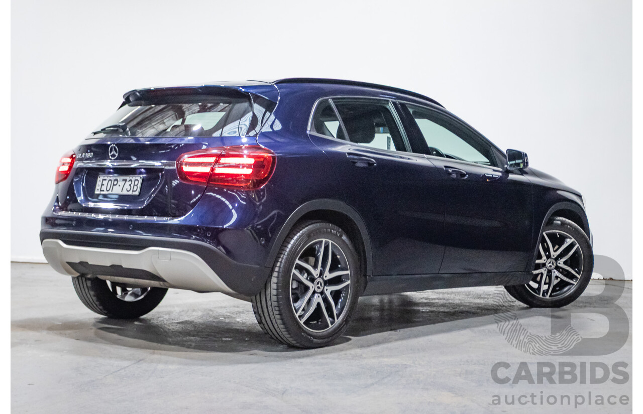 10/2018 Mercedes Benz GLA 180 X156 809MY 4d Wagon Cavansite Blue Metallic Turbo 1.6L