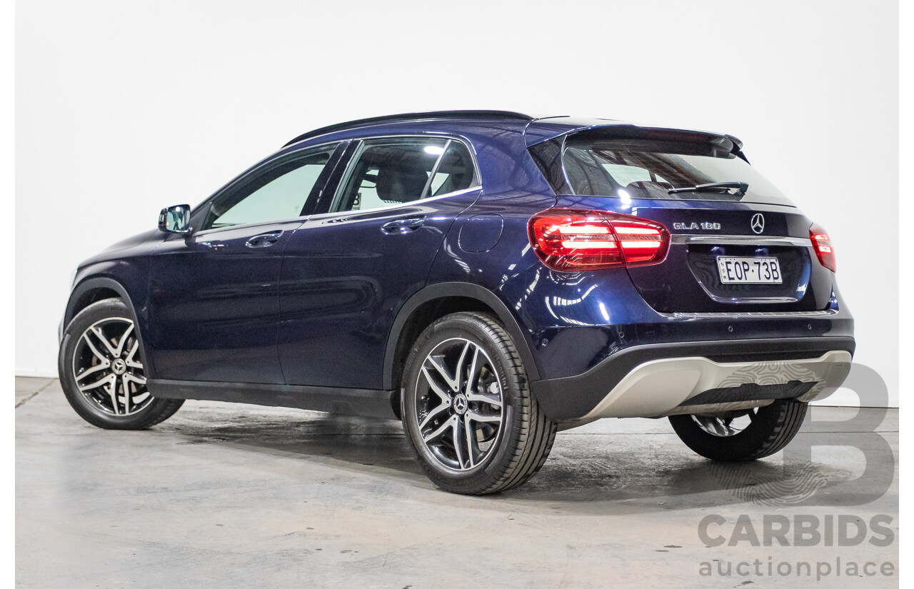 10/2018 Mercedes Benz GLA 180 X156 809MY 4d Wagon Cavansite Blue Metallic Turbo 1.6L