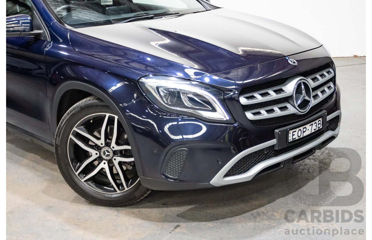 10/2018 Mercedes Benz GLA 180 X156 809MY 4d Wagon Cavansite Blue Metallic Turbo 1.6L