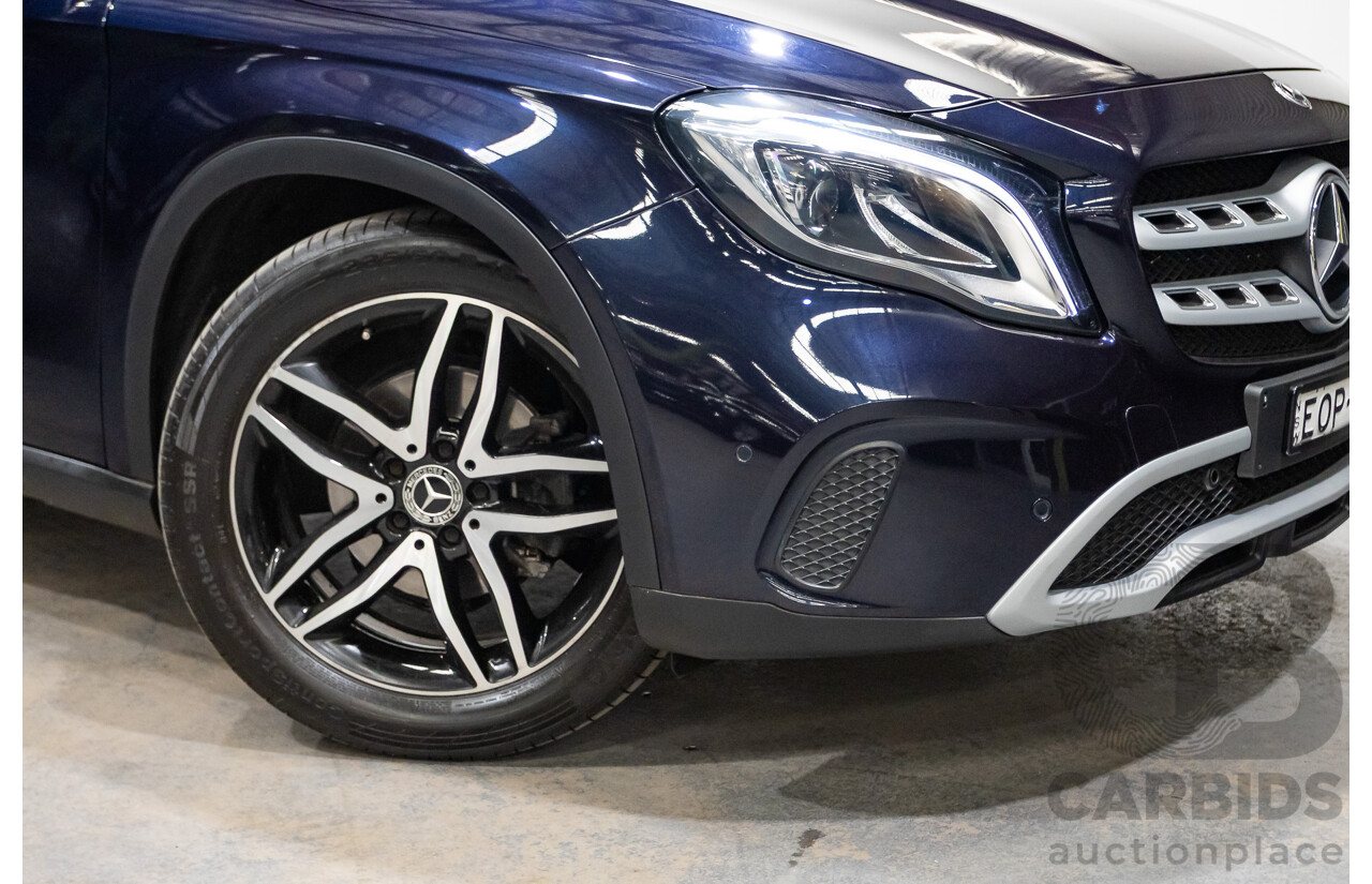 10/2018 Mercedes Benz GLA 180 X156 809MY 4d Wagon Cavansite Blue Metallic Turbo 1.6L