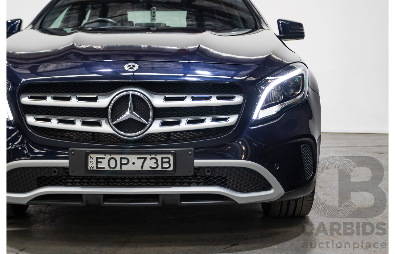10/2018 Mercedes Benz GLA 180 X156 809MY 4d Wagon Cavansite Blue Metallic Turbo 1.6L