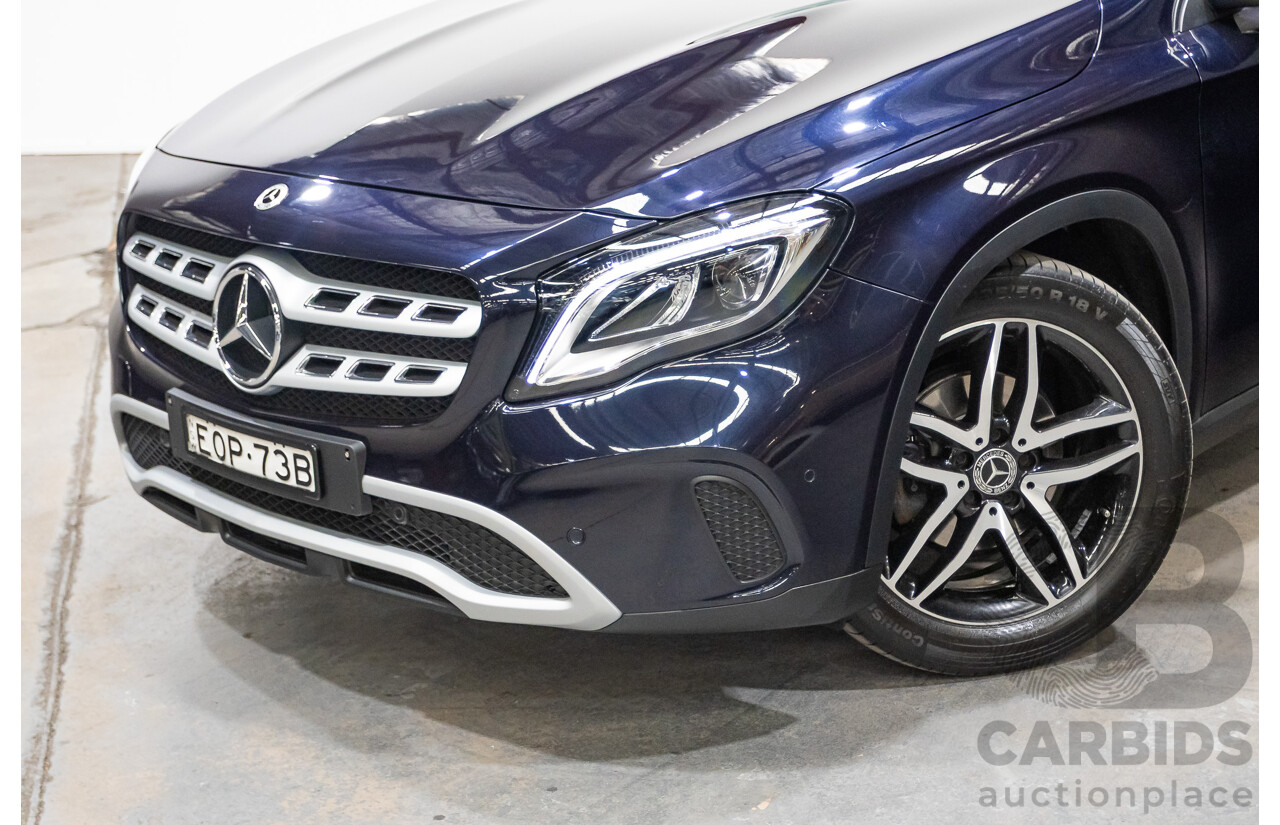 10/2018 Mercedes Benz GLA 180 X156 809MY 4d Wagon Cavansite Blue Metallic Turbo 1.6L