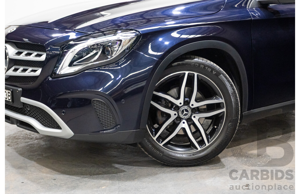 10/2018 Mercedes Benz GLA 180 X156 809MY 4d Wagon Cavansite Blue Metallic Turbo 1.6L