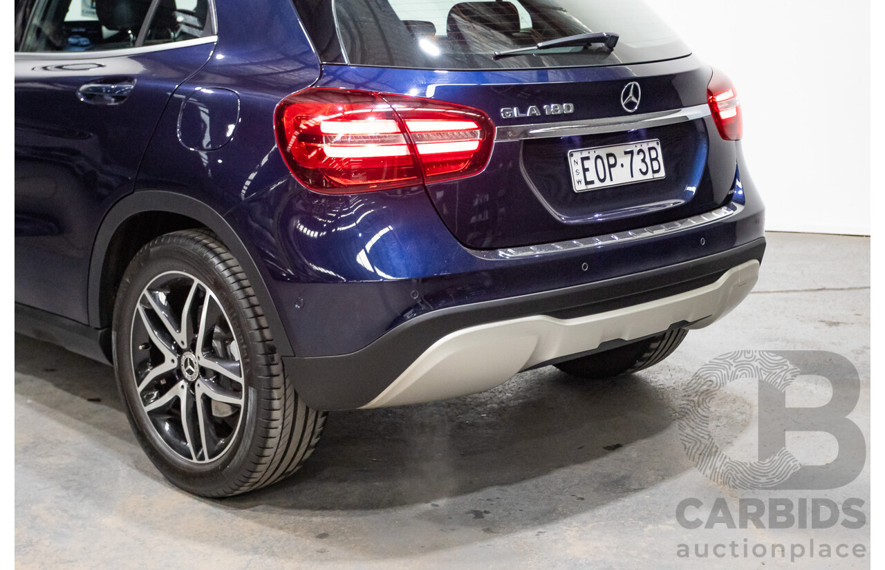 10/2018 Mercedes Benz GLA 180 X156 809MY 4d Wagon Cavansite Blue Metallic Turbo 1.6L