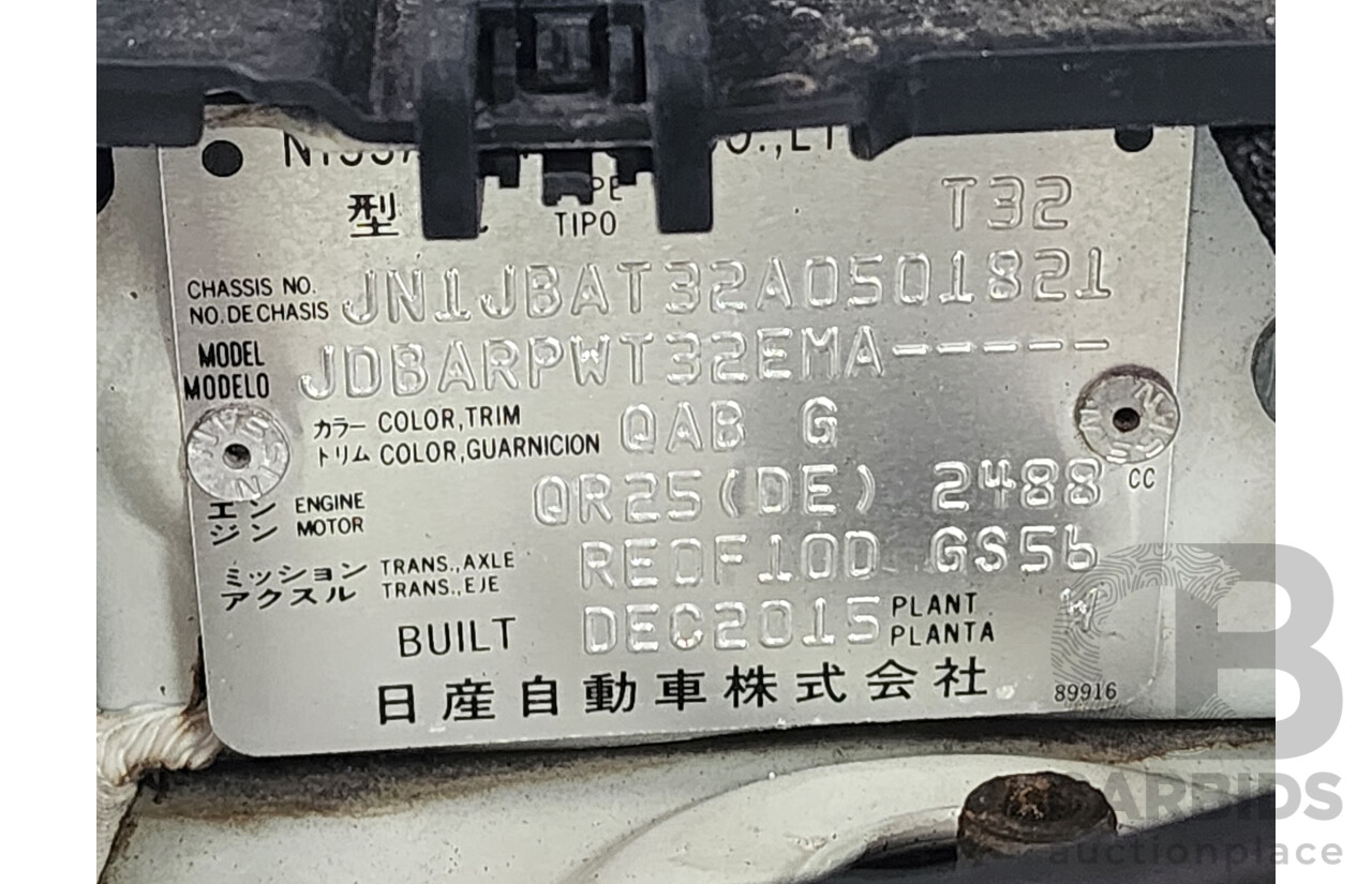 1/2016 Nissan X-Trail ST 7 SEAT (fwd) T32 4d Wagon White 2.5L