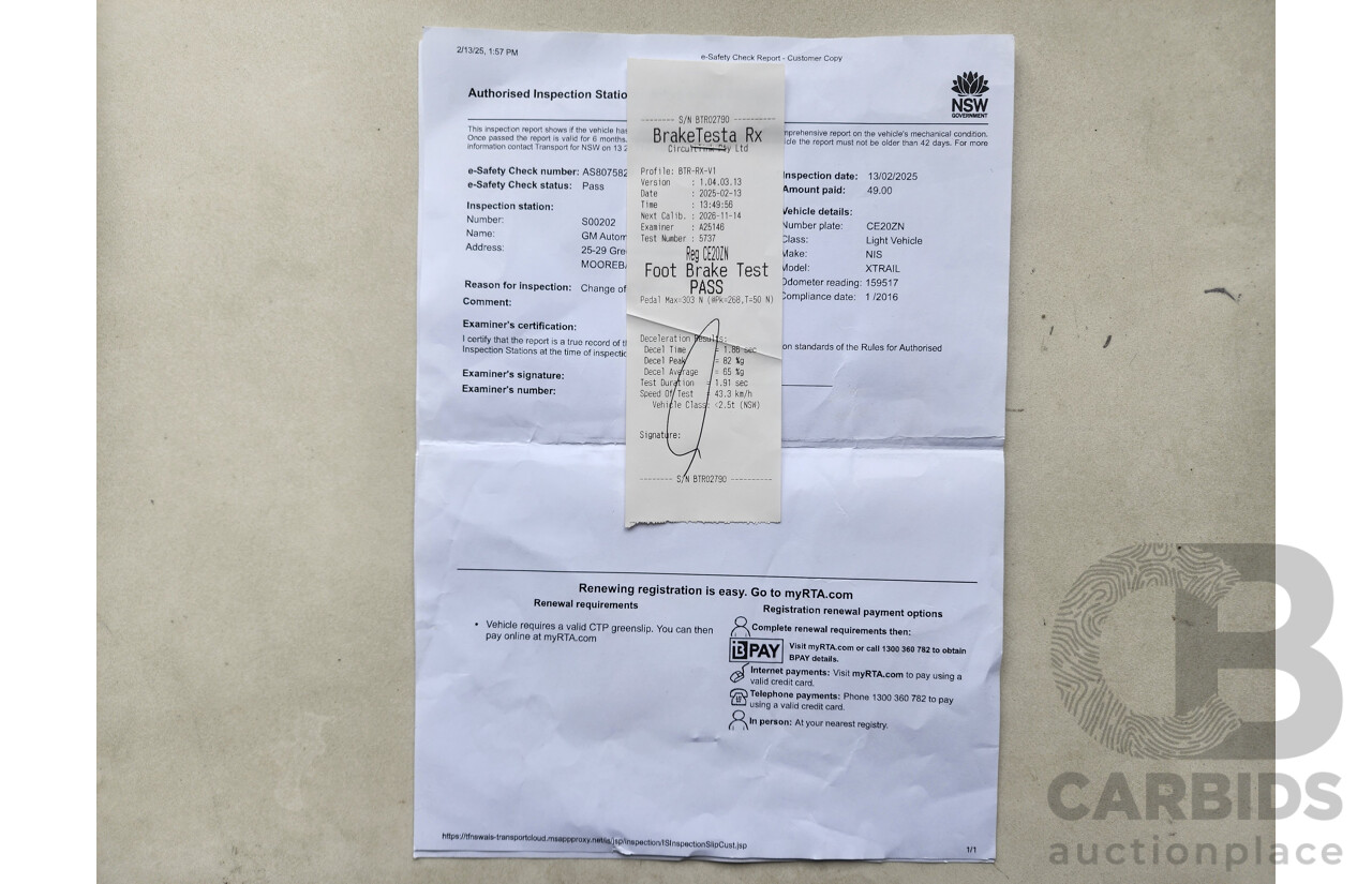 1/2016 Nissan X-Trail ST 7 SEAT (fwd) T32 4d Wagon White 2.5L
