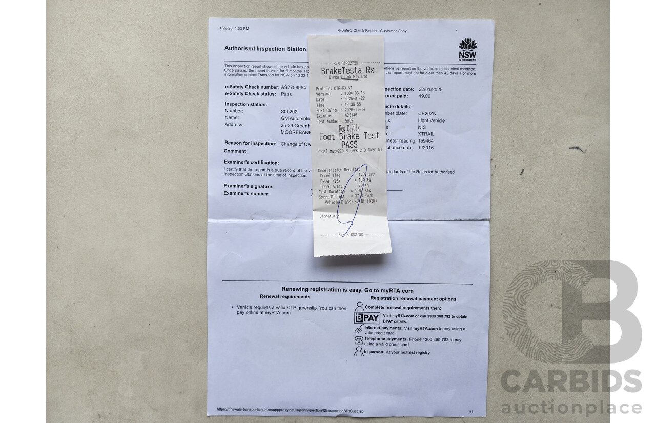 1/2016 Nissan X-Trail ST 7 SEAT (fwd) T32 4d Wagon White 2.5L