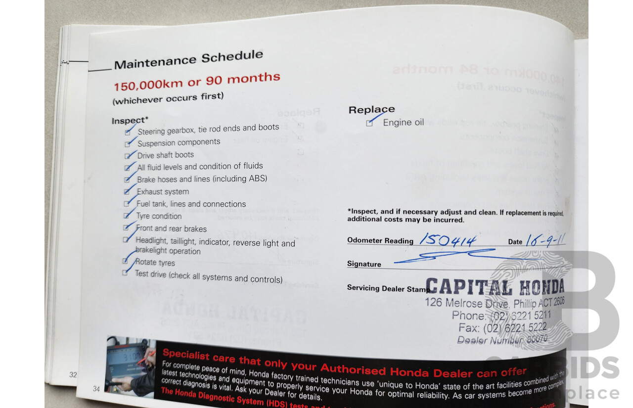 10/2004 Honda CRV (4x4) Sport MY04 4d Wagon Gold 2.4L