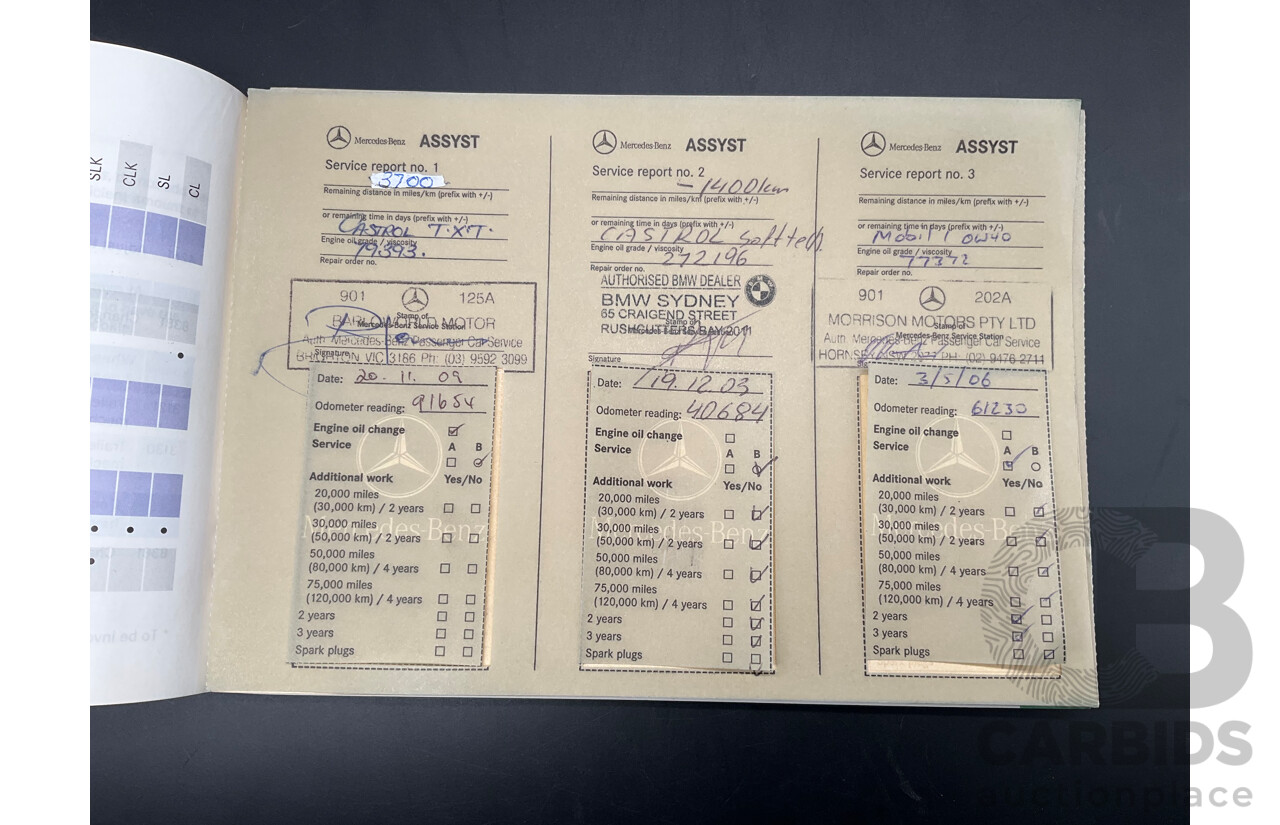 6/2002 Mercedes-Benz CLK320 Avantgarde 2d Coupe Brilliant Silver Metallic V6 3.2L