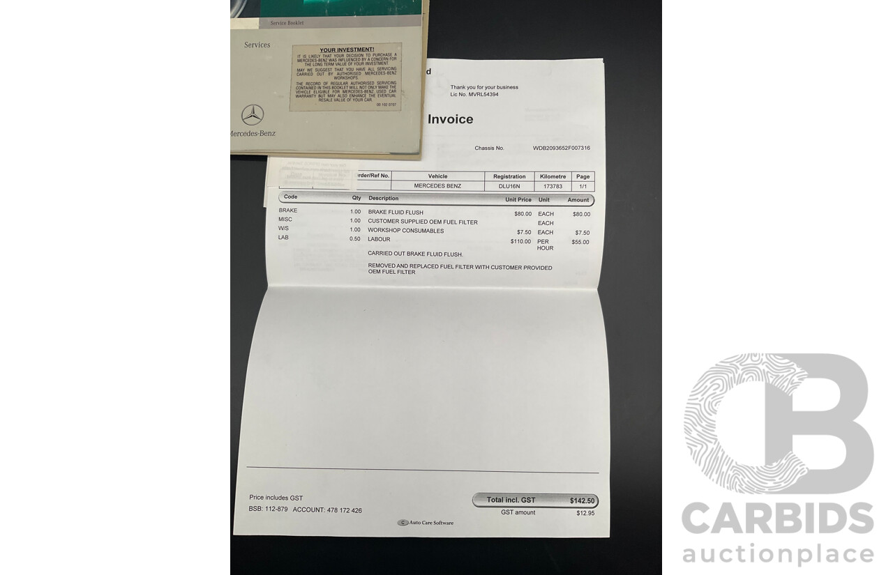 6/2002 Mercedes-Benz CLK320 Avantgarde 2d Coupe Brilliant Silver Metallic V6 3.2L