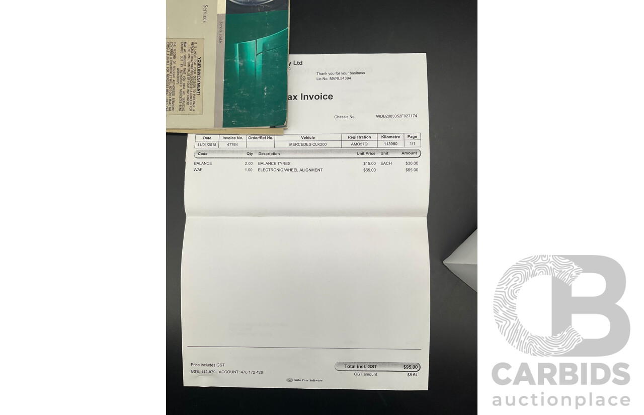 6/2002 Mercedes-Benz CLK320 Avantgarde 2d Coupe Brilliant Silver Metallic V6 3.2L