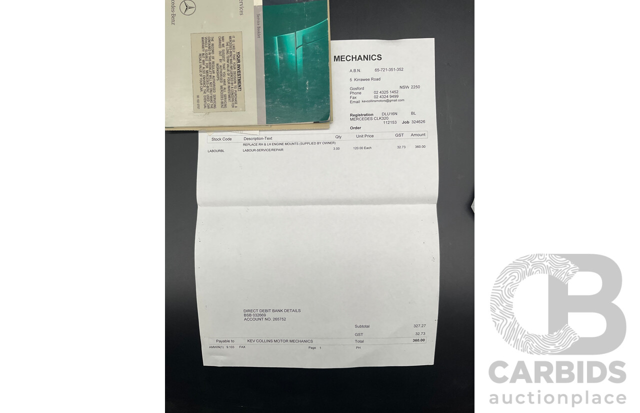 6/2002 Mercedes-Benz CLK320 Avantgarde 2d Coupe Brilliant Silver Metallic V6 3.2L