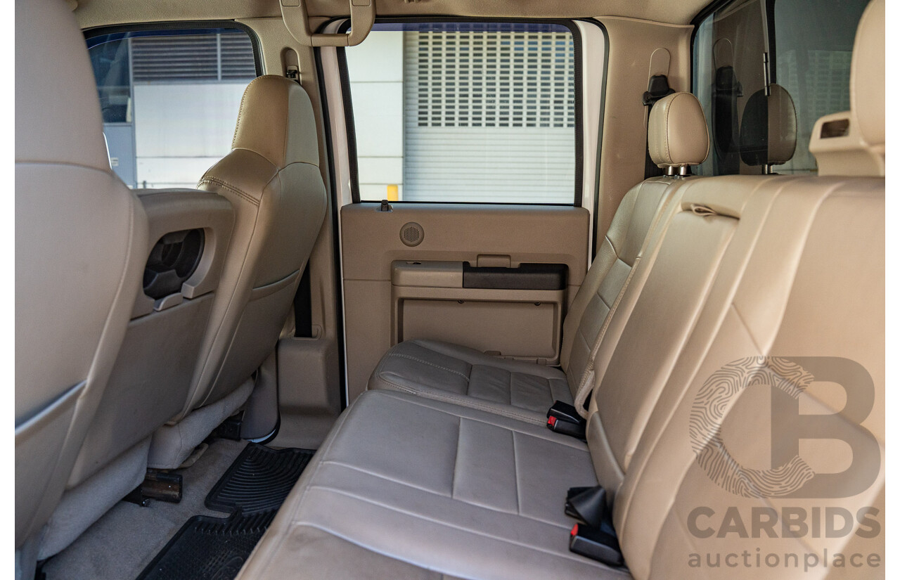 10/2008 Ford F250 XLT Lariat (4x4) RN Crew Cab P/Up Oxford White Twin Turbo Diesel - Powerstroke V8 6.4L