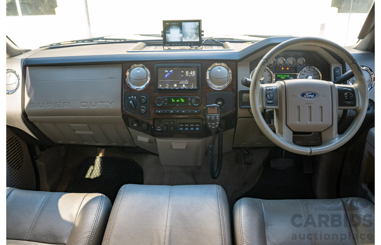 10/2008 Ford F250 XLT Lariat (4x4) RN Crew Cab P/Up Oxford White Twin Turbo Diesel - Powerstroke V8 6.4L