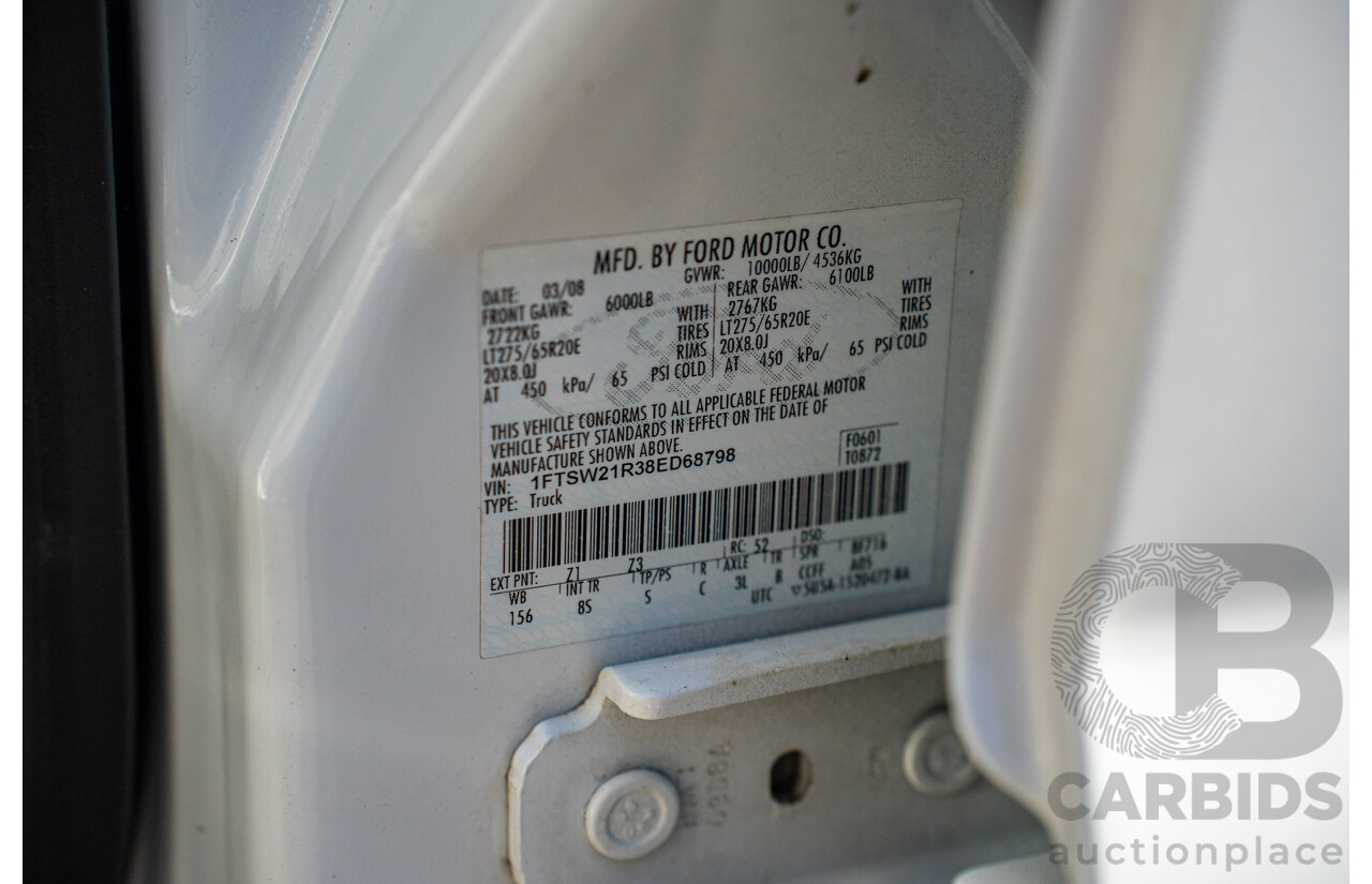 10/2008 Ford F250 XLT Lariat (4x4) RN Crew Cab P/Up Oxford White Twin Turbo Diesel - Powerstroke V8 6.4L