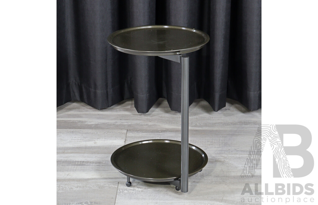 Metal Two Tier Side Table by Cassina, Italy