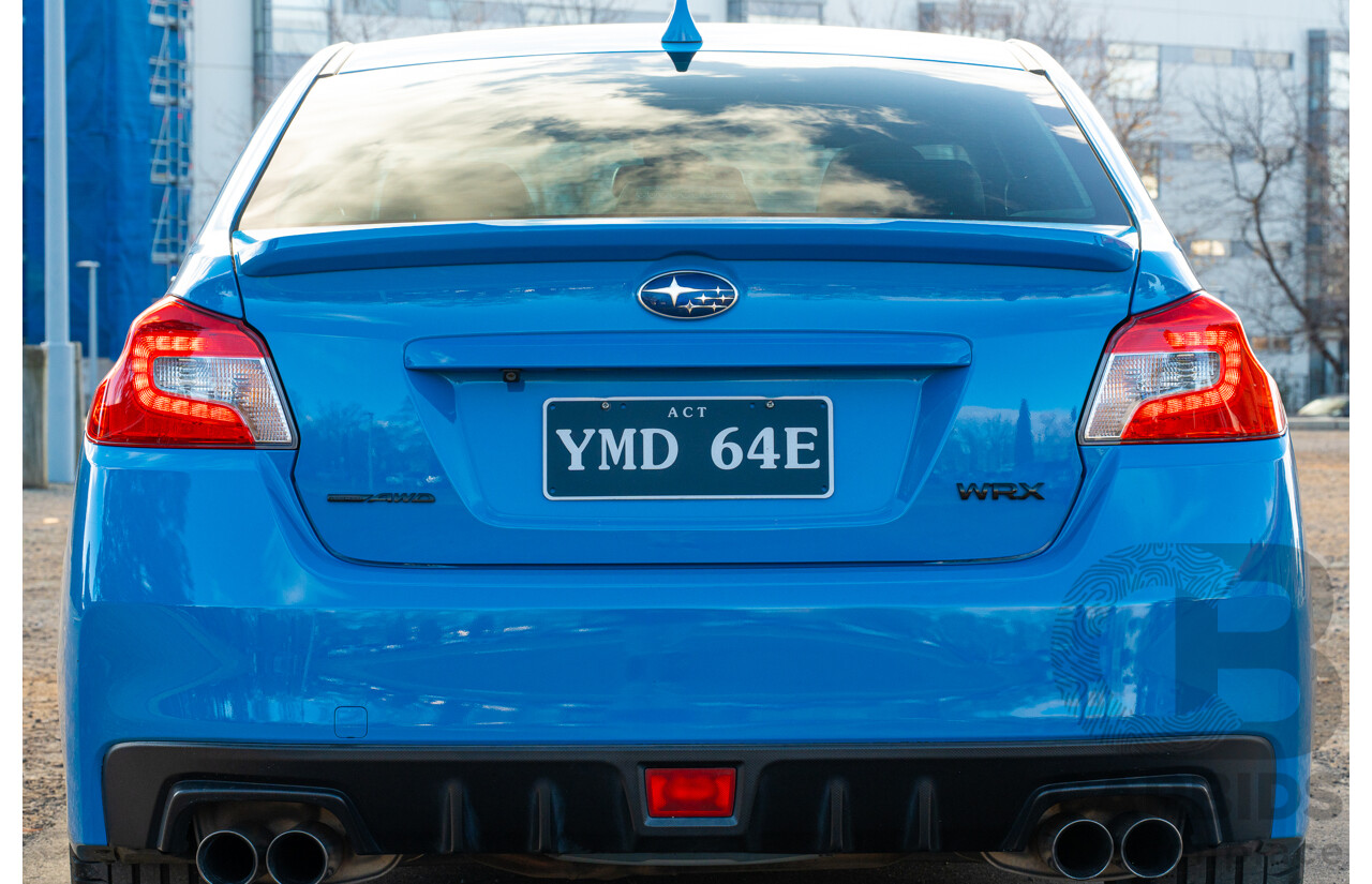 9/2015 Subaru WRX Hyper Blue (AWD) VA MY16 4d Sedan Hyper Blue Turbo 2.0L